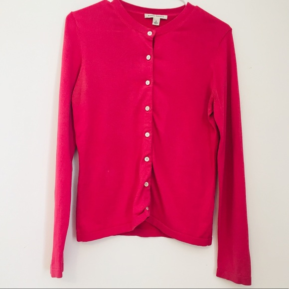 BANANA REPUBLIC Silk Pink Cardigan Sweater Size Small - Picture 1 of 11